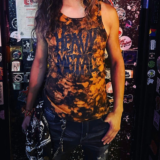 Heavy Metal Bleached Custom Tank Top