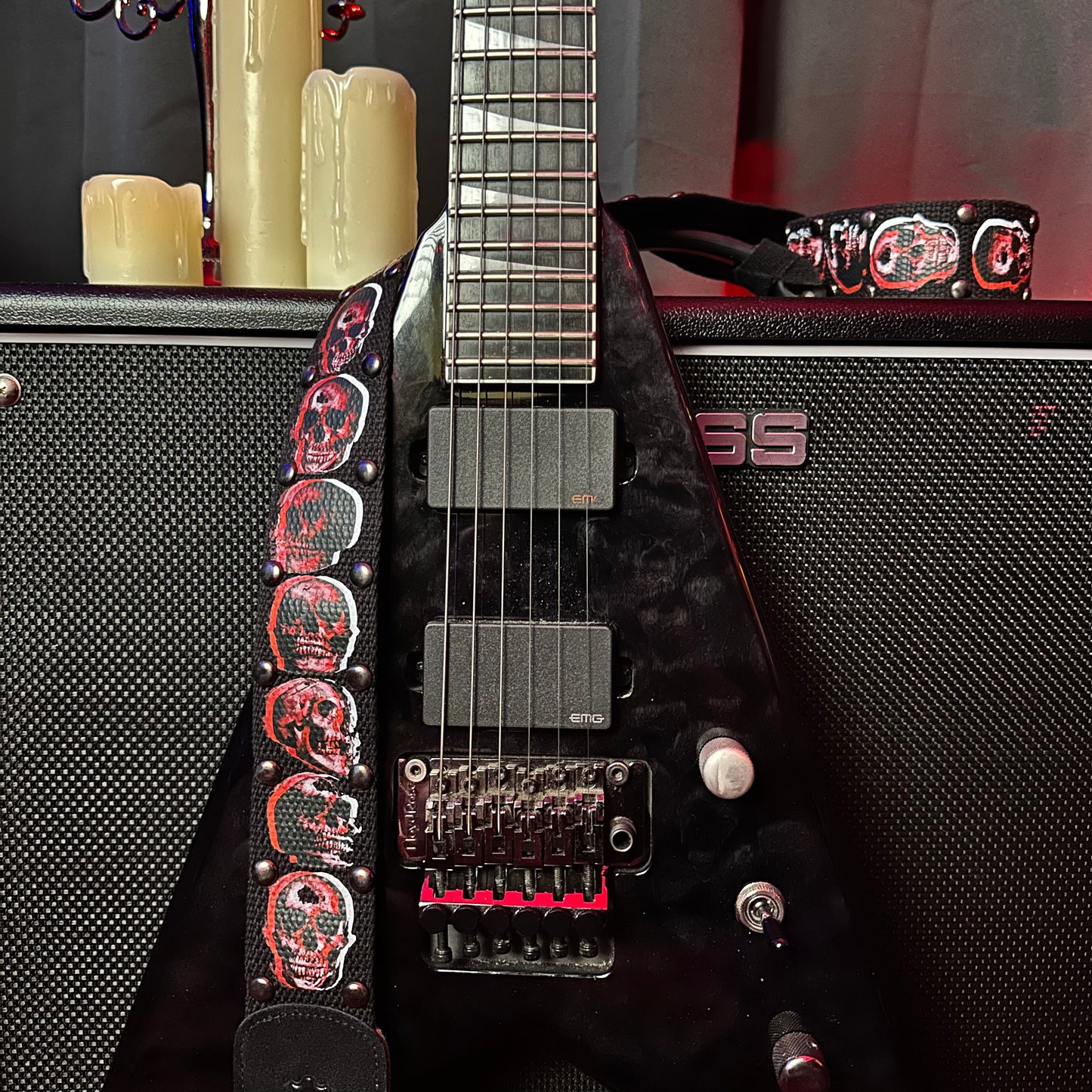 Phasing Skulls Customized Guitar Strap