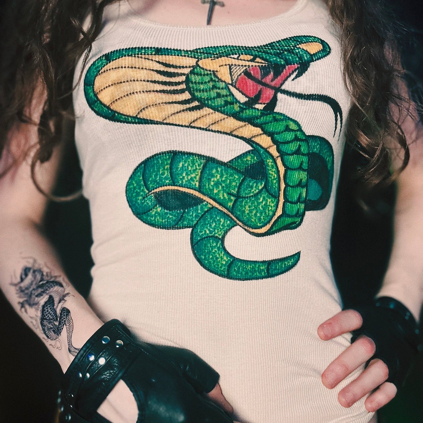 Cobra Biege Ribbed Custom Tank Top